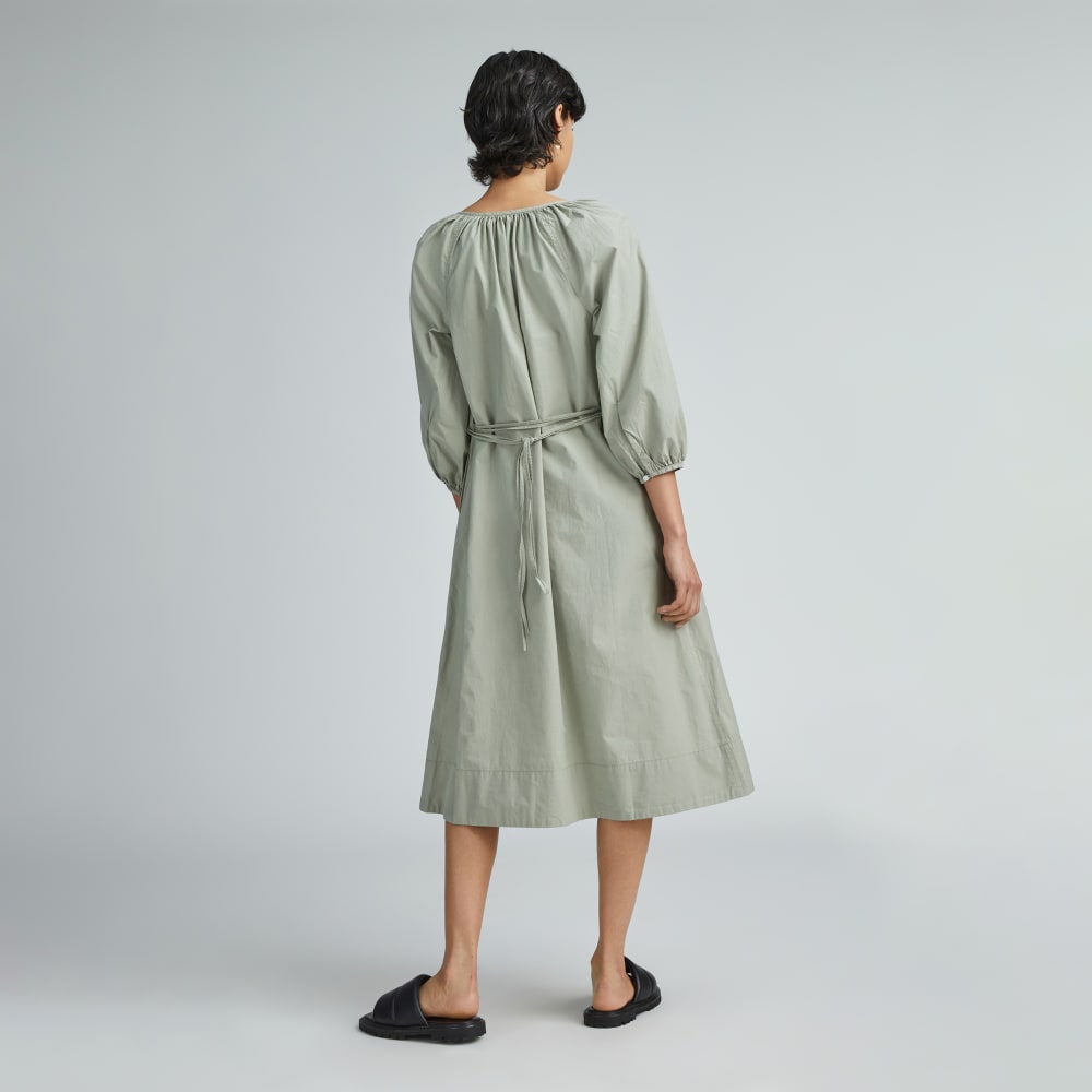 The Raglan Sleeve Poplin Dress | Seagrass