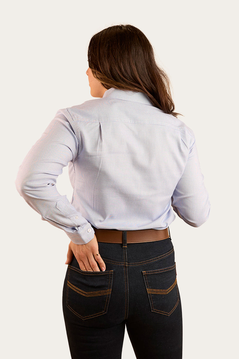 Territory Womens Micro Check Dress Shirt