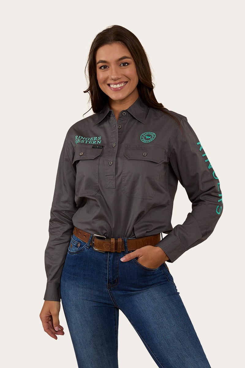 Signature Jillaroo Womens Half Button Work Shirt