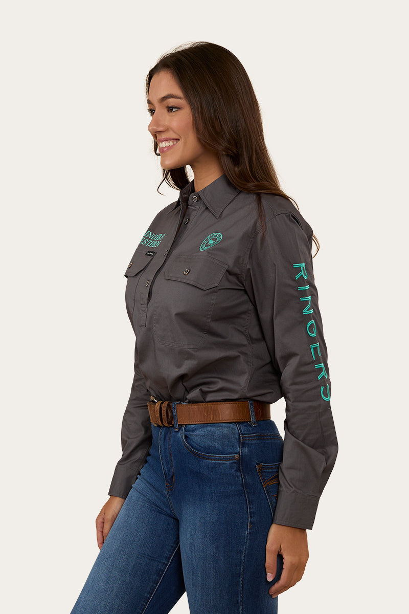 Signature Jillaroo Womens Half Button Work Shirt