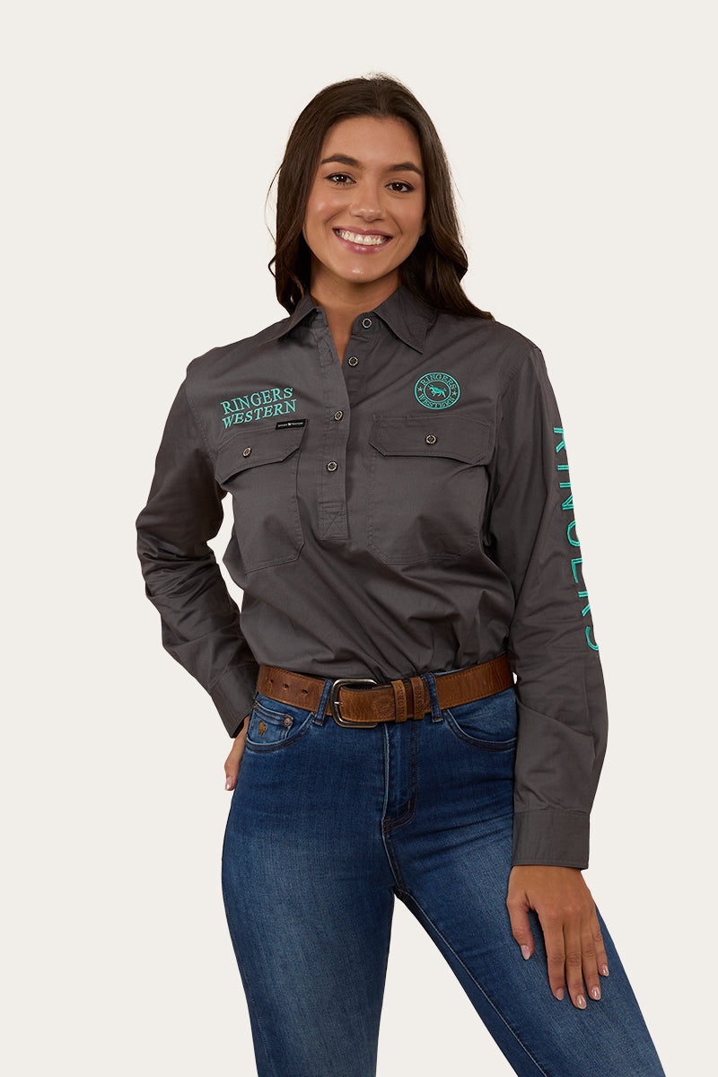 Signature Jillaroo Womens Half Button Work Shirt
