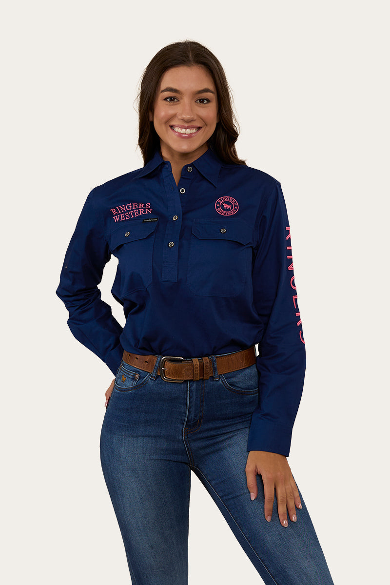 Signature Jillaroo Womens Half Button Work Shirt