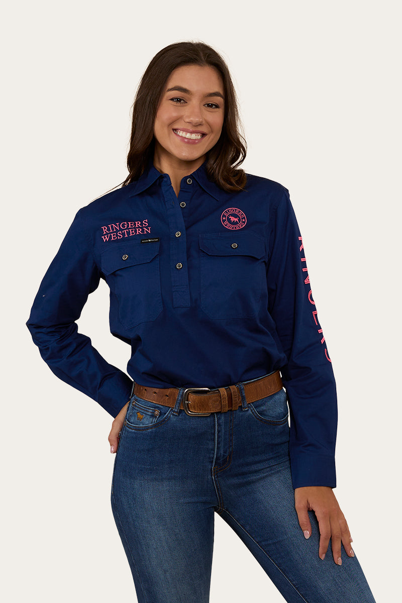 Signature Jillaroo Womens Half Button Work Shirt