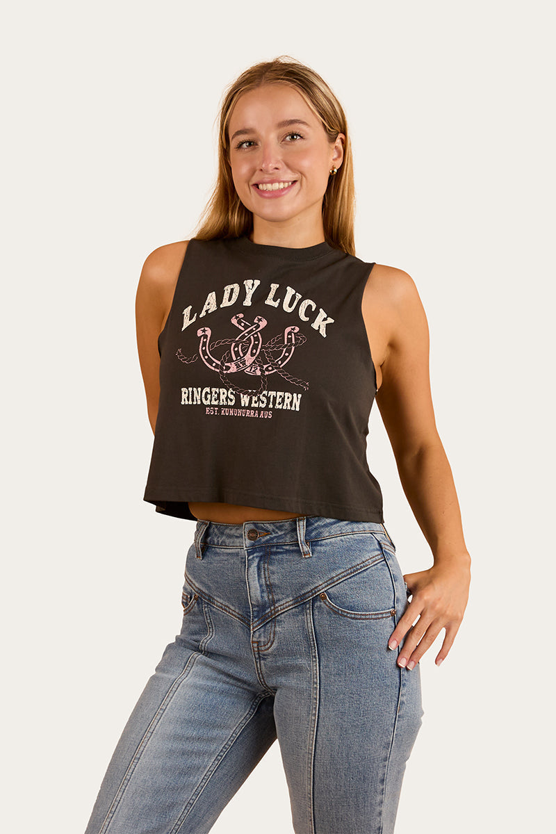 Lady Luck Cropped Muscle Tank