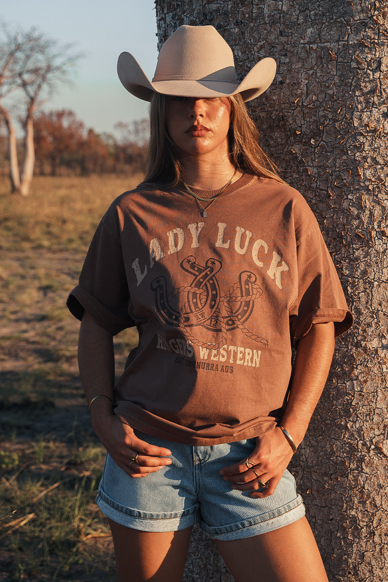 Lady Luck Womens Oversized T-Shirt