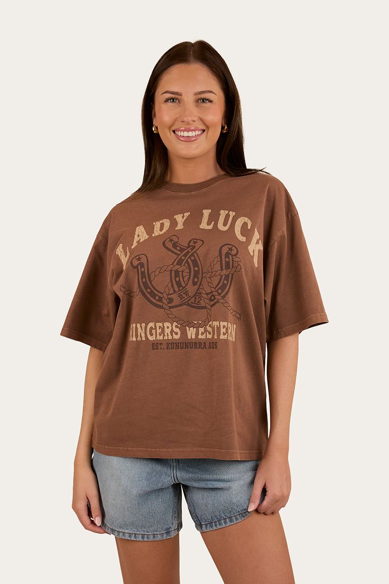 Lady Luck Womens Oversized T-Shirt