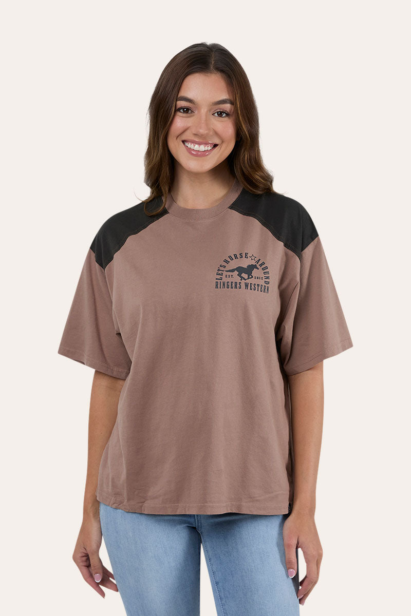 Lets Horse Around Womens Oversized T-Shirt
