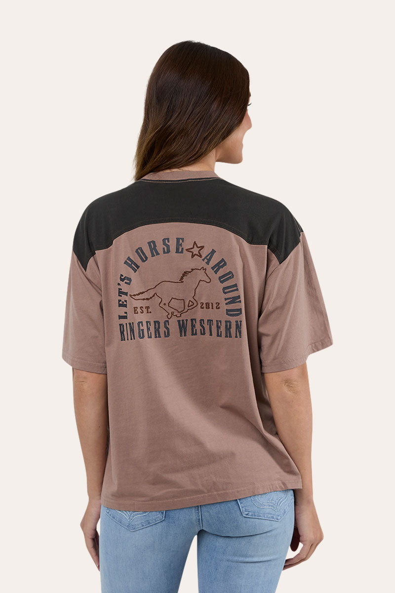 Lets Horse Around Womens Oversized T-Shirt
