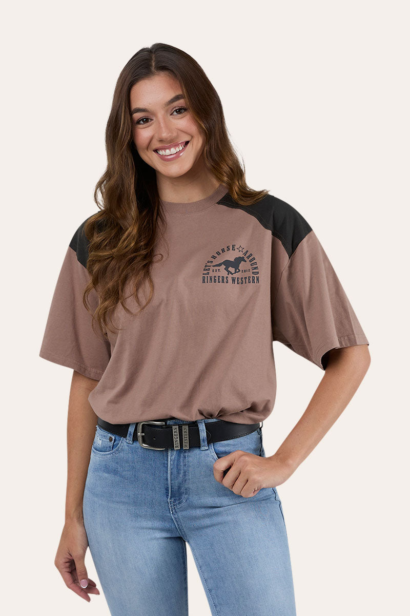 Lets Horse Around Womens Oversized T-Shirt