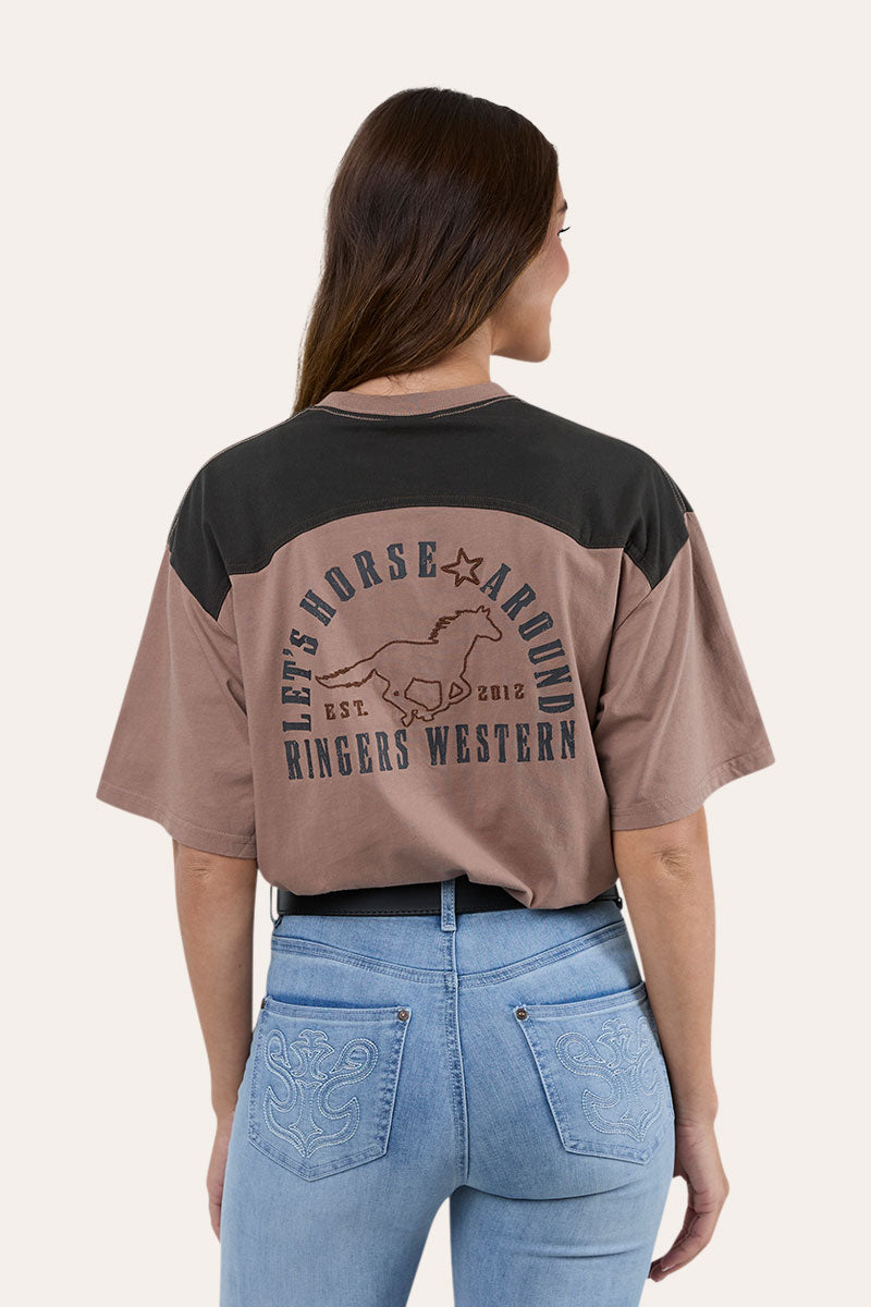 Lets Horse Around Womens Oversized T-Shirt