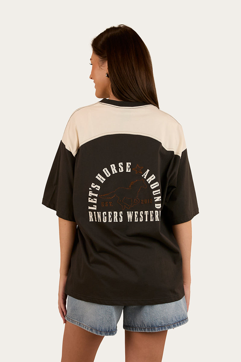 Lets Horse Around Womens Oversized T-Shirt