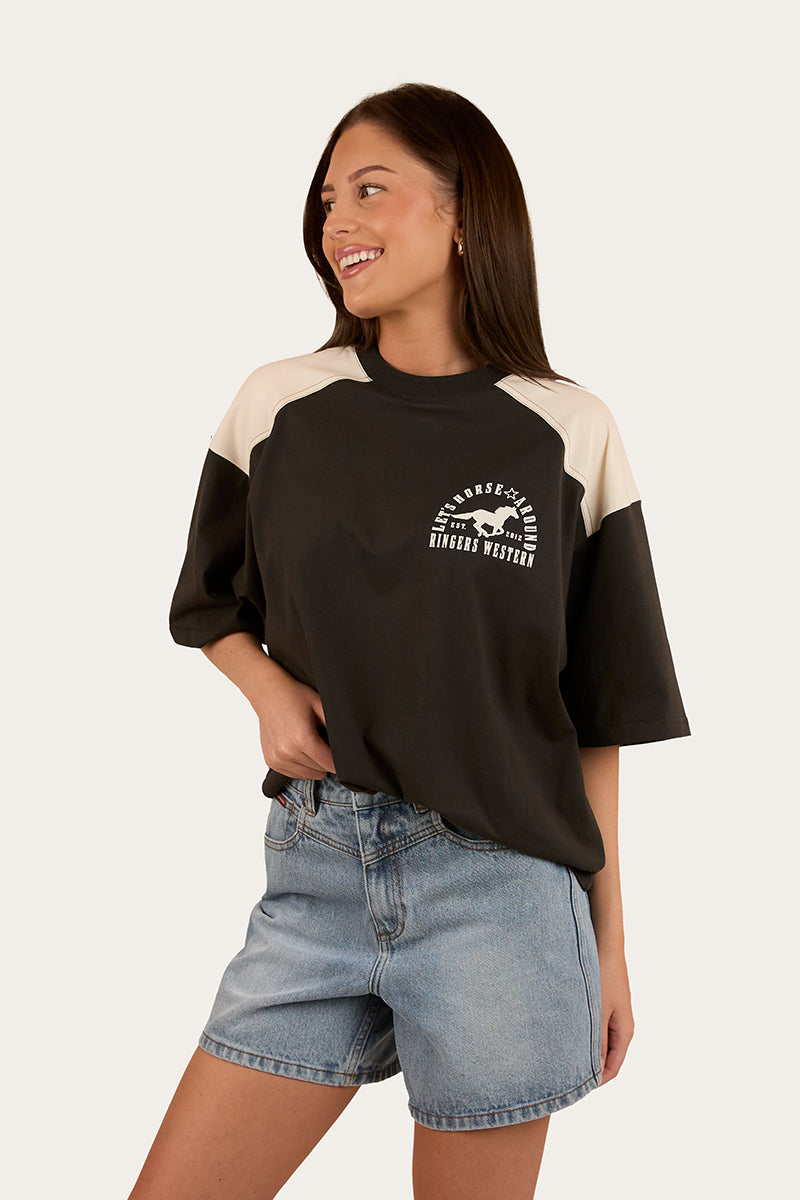 Lets Horse Around Womens Oversized T-Shirt