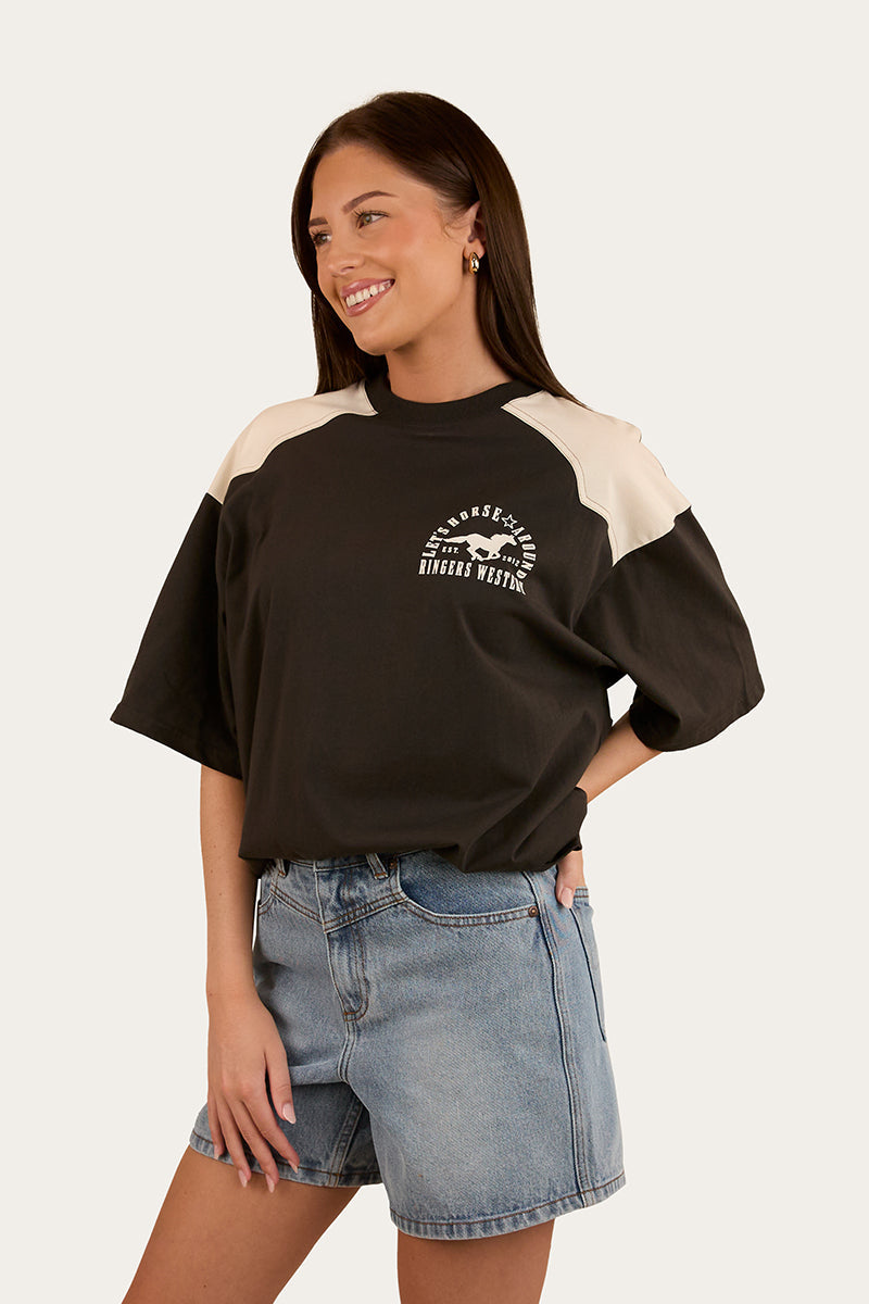 Lets Horse Around Womens Oversized T-Shirt