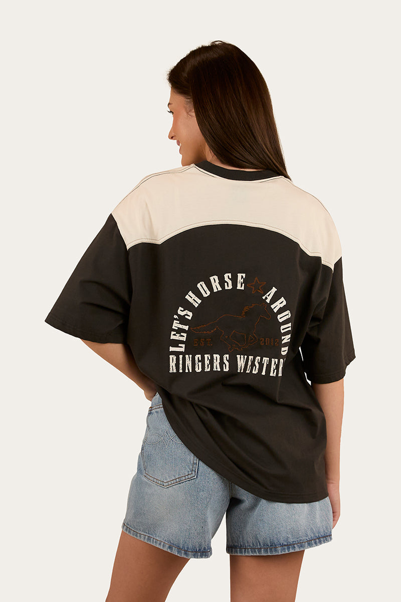 Lets Horse Around Womens Oversized T-Shirt