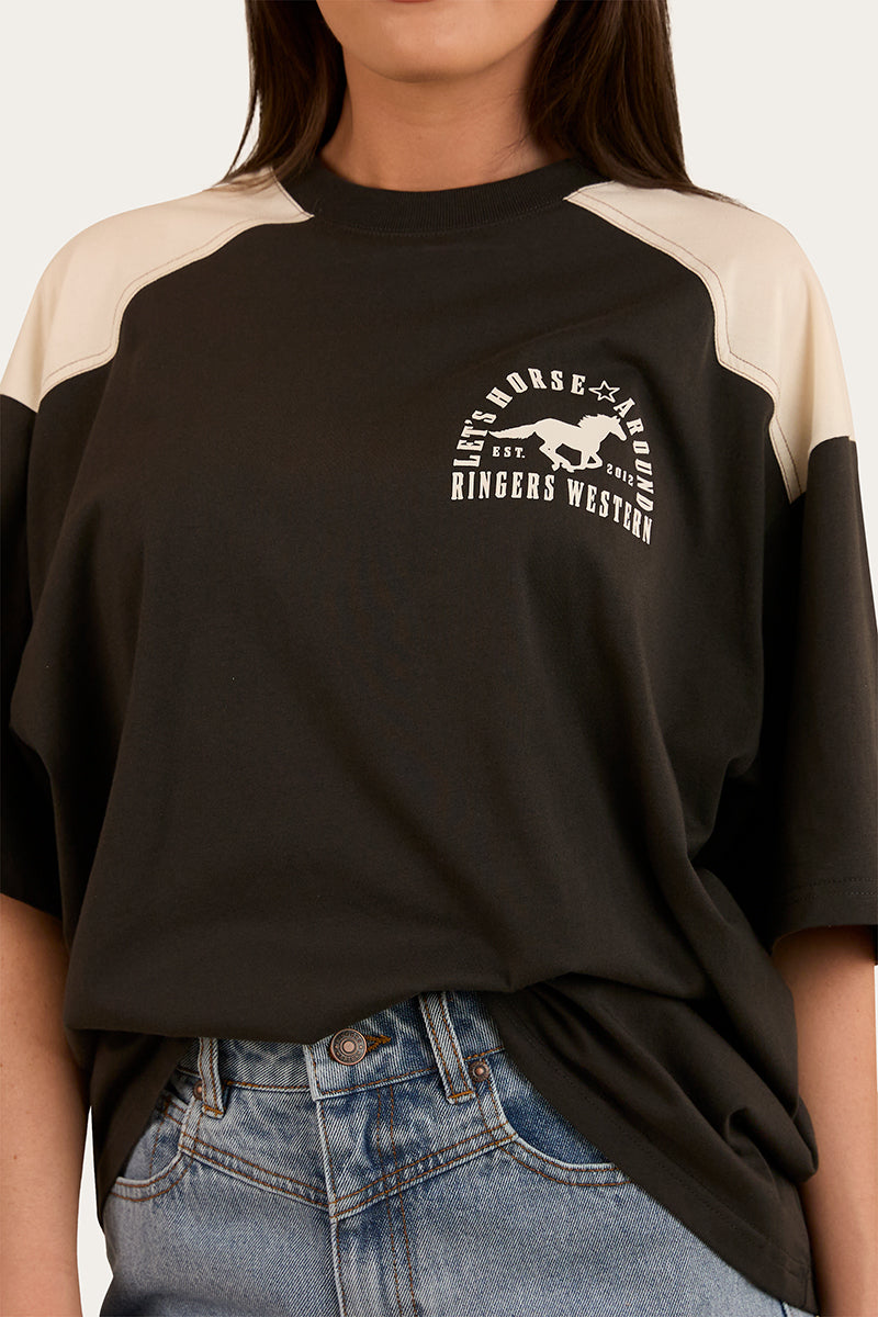 Lets Horse Around Womens Oversized T-Shirt