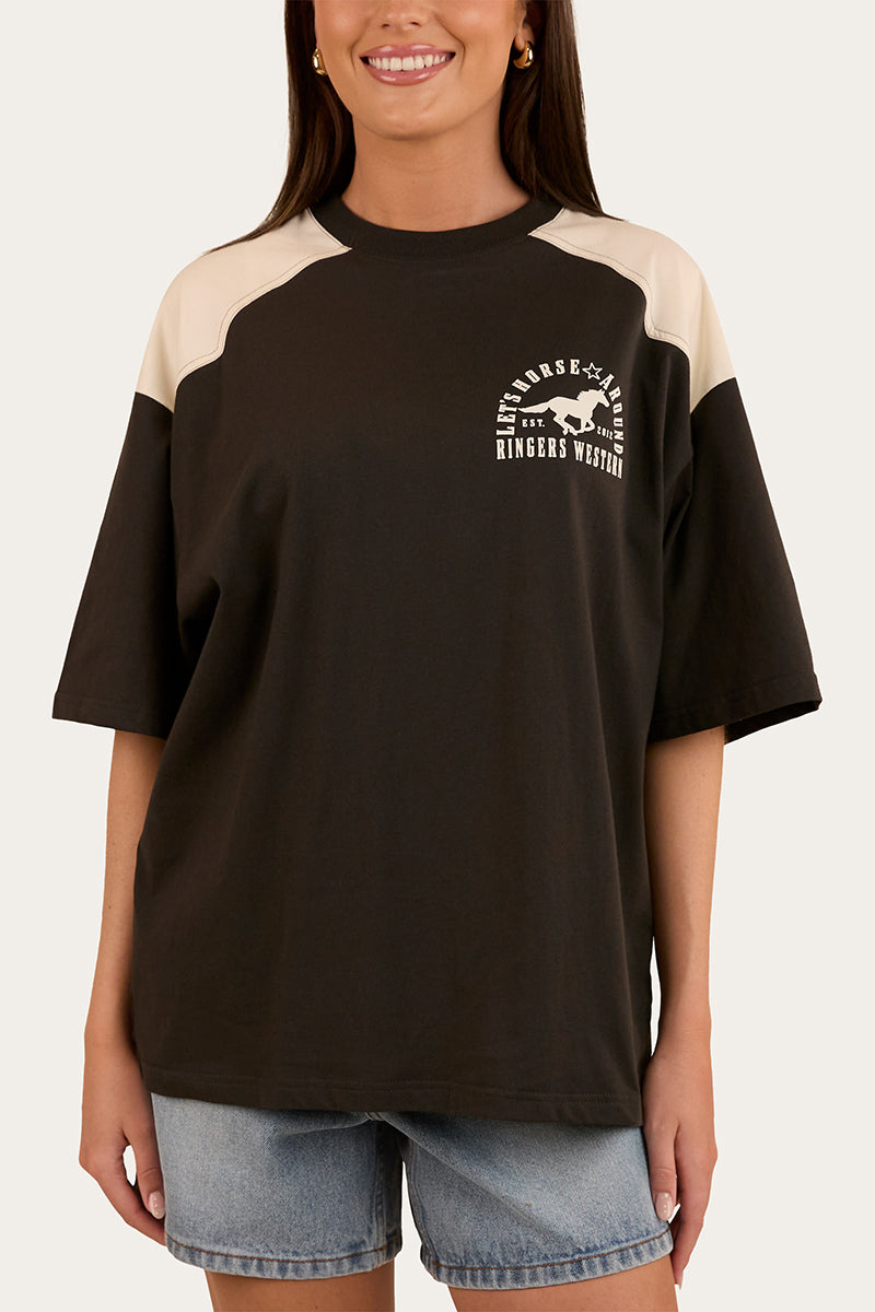 Lets Horse Around Womens Oversized T-Shirt