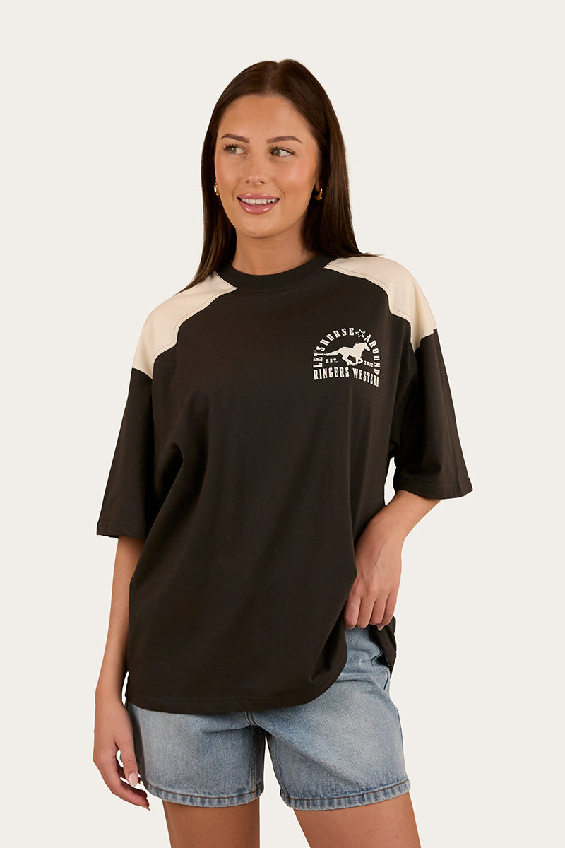 Lets Horse Around Womens Oversized T-Shirt