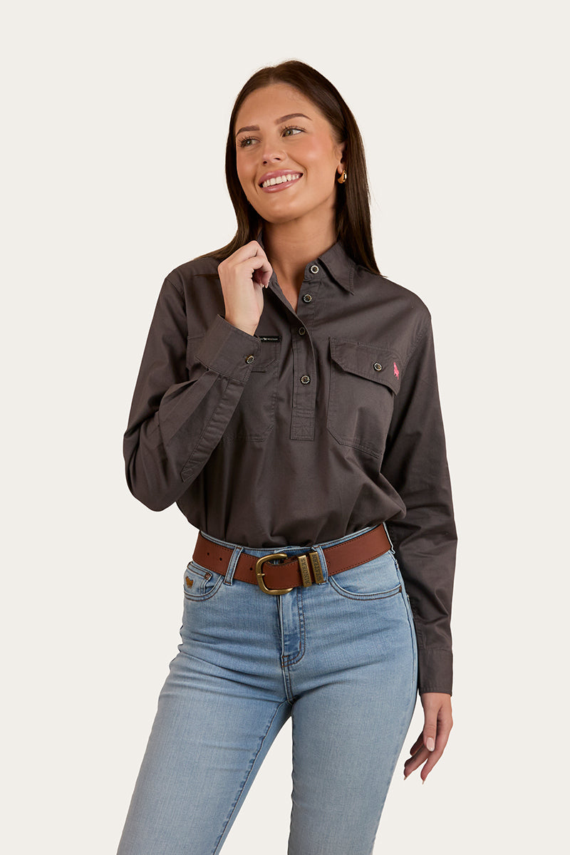 Condora Womens Half Button Work Shirt