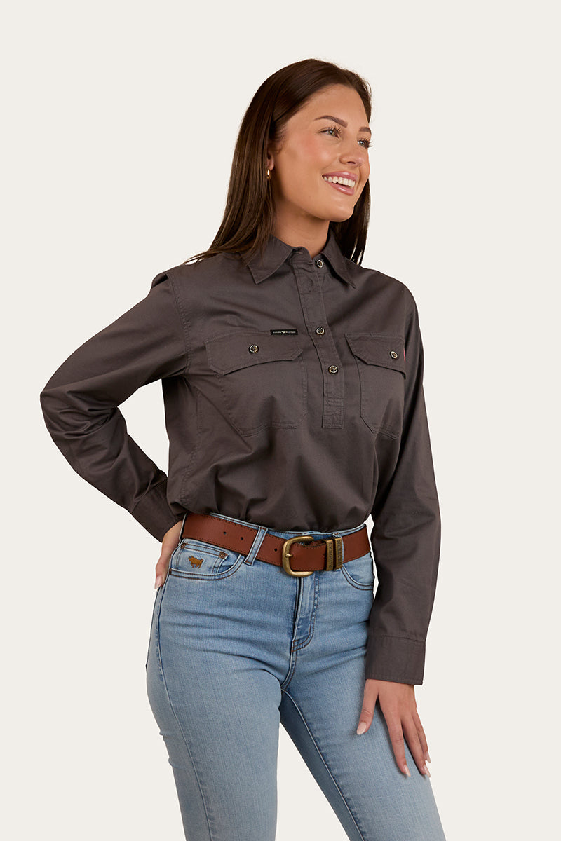Condora Womens Half Button Work Shirt