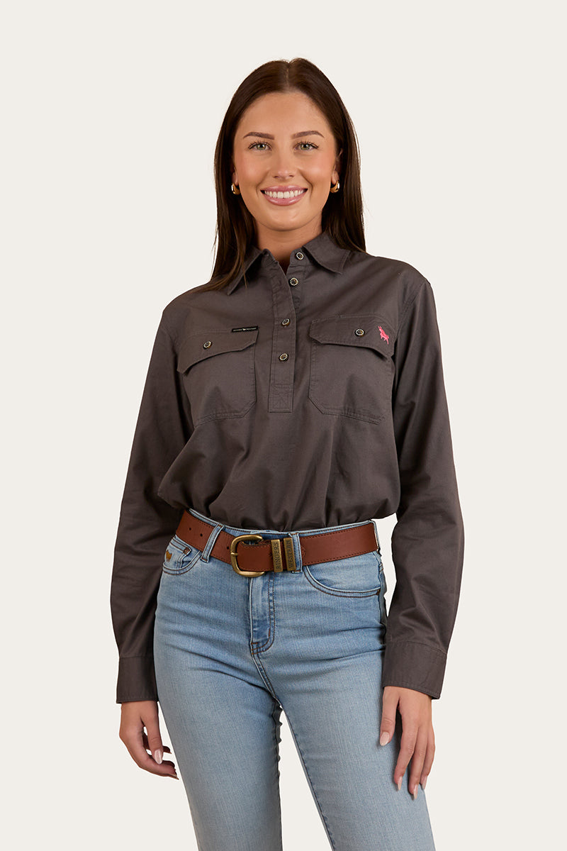 Condora Womens Half Button Work Shirt