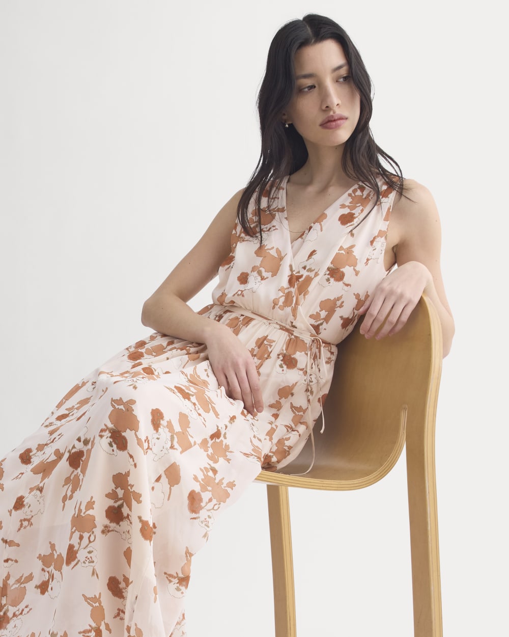 Maxi Dress in Silk Georgette | Soft Floral