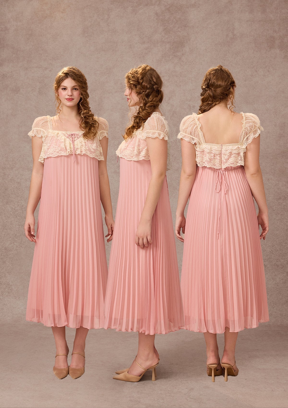 Curve&Plus Honeyed Peach Bloom Dress