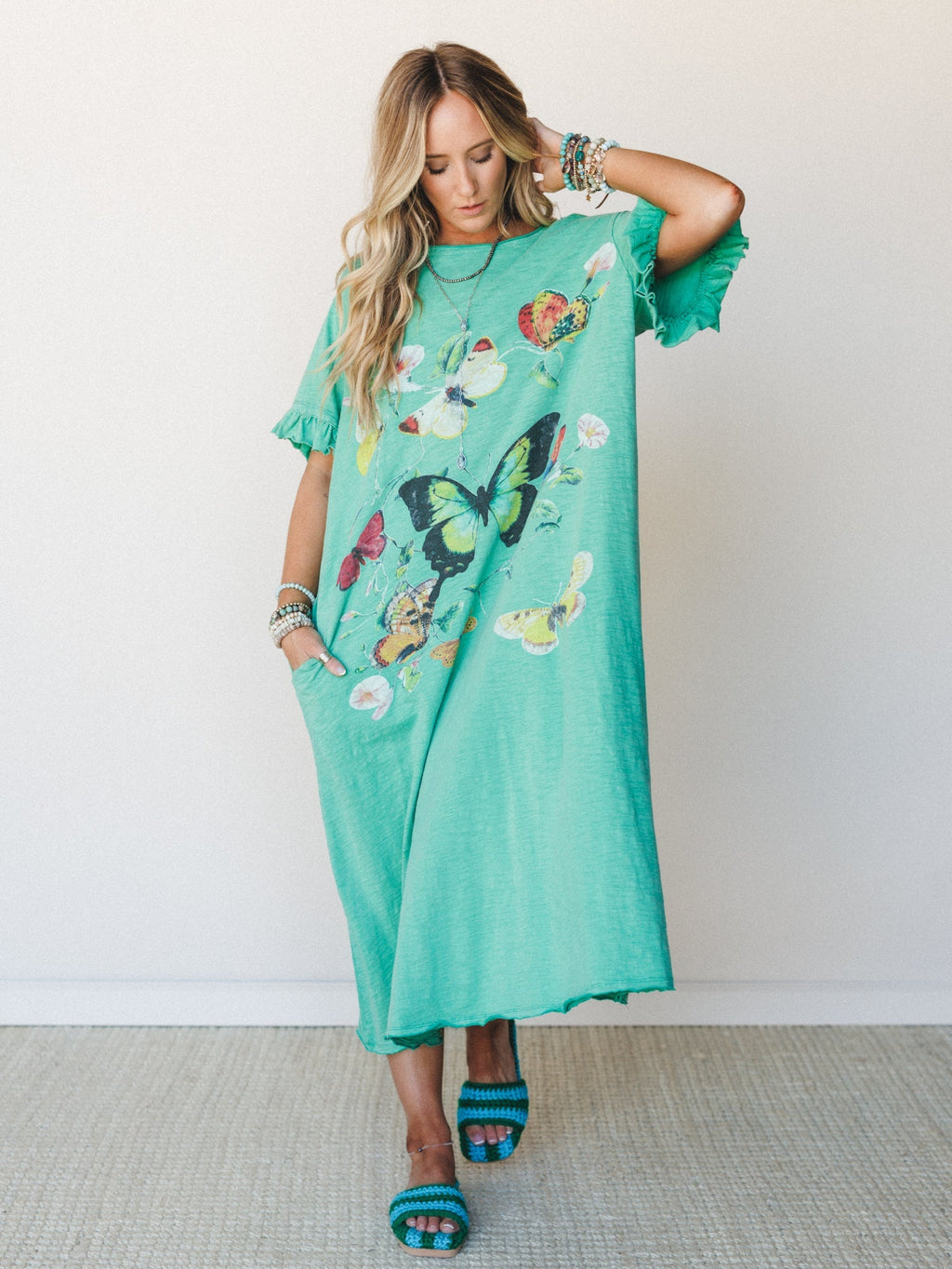 Garden Walks Maxi Dress - Green Acorn