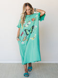Garden Walks Maxi Dress - Green Acorn