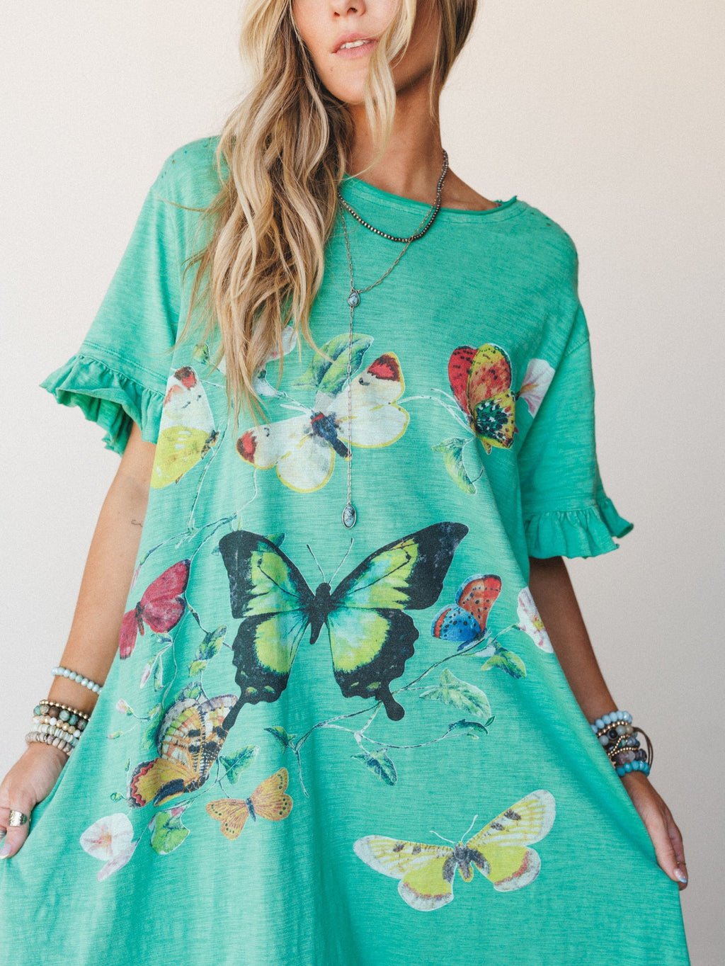Garden Walks Maxi Dress - Green Acorn