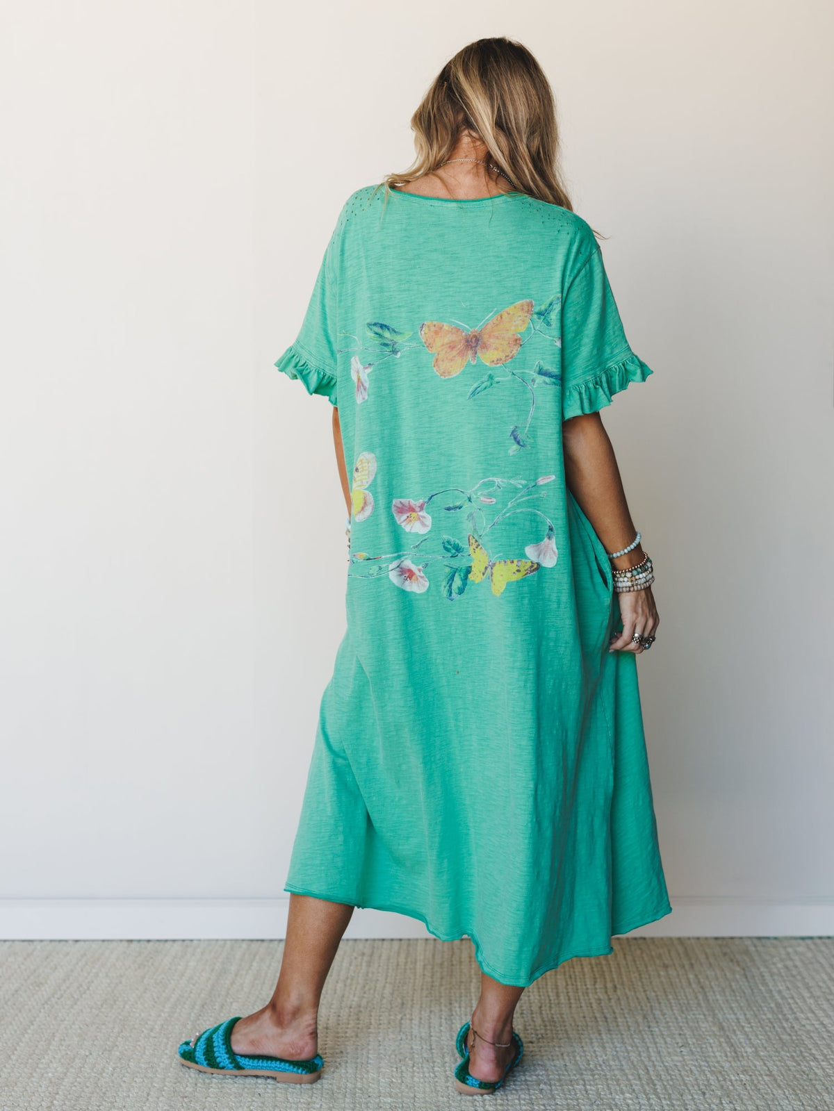 Garden Walks Maxi Dress - Green Acorn
