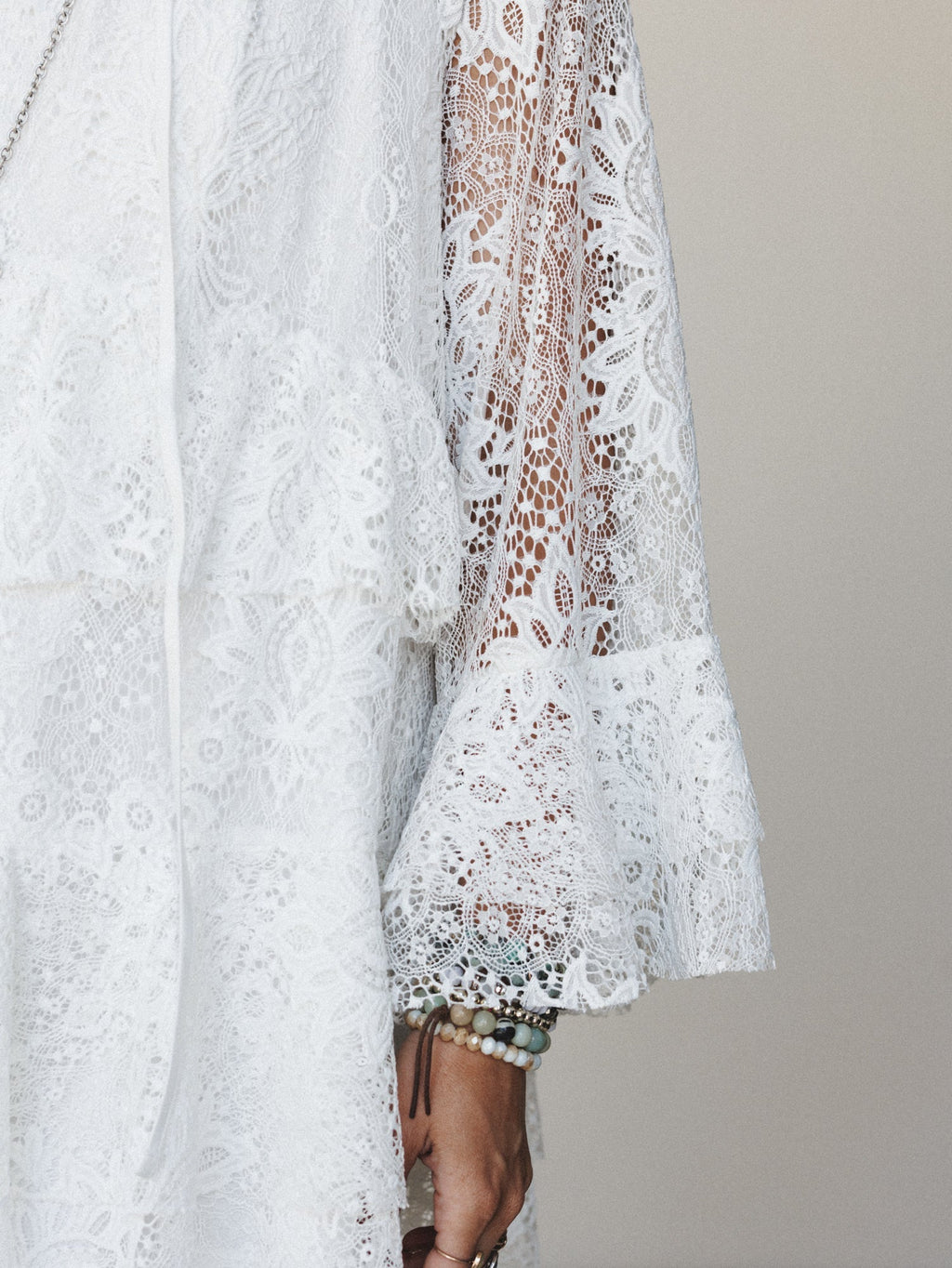 Ocean Rodeo Lace Dress - Off White