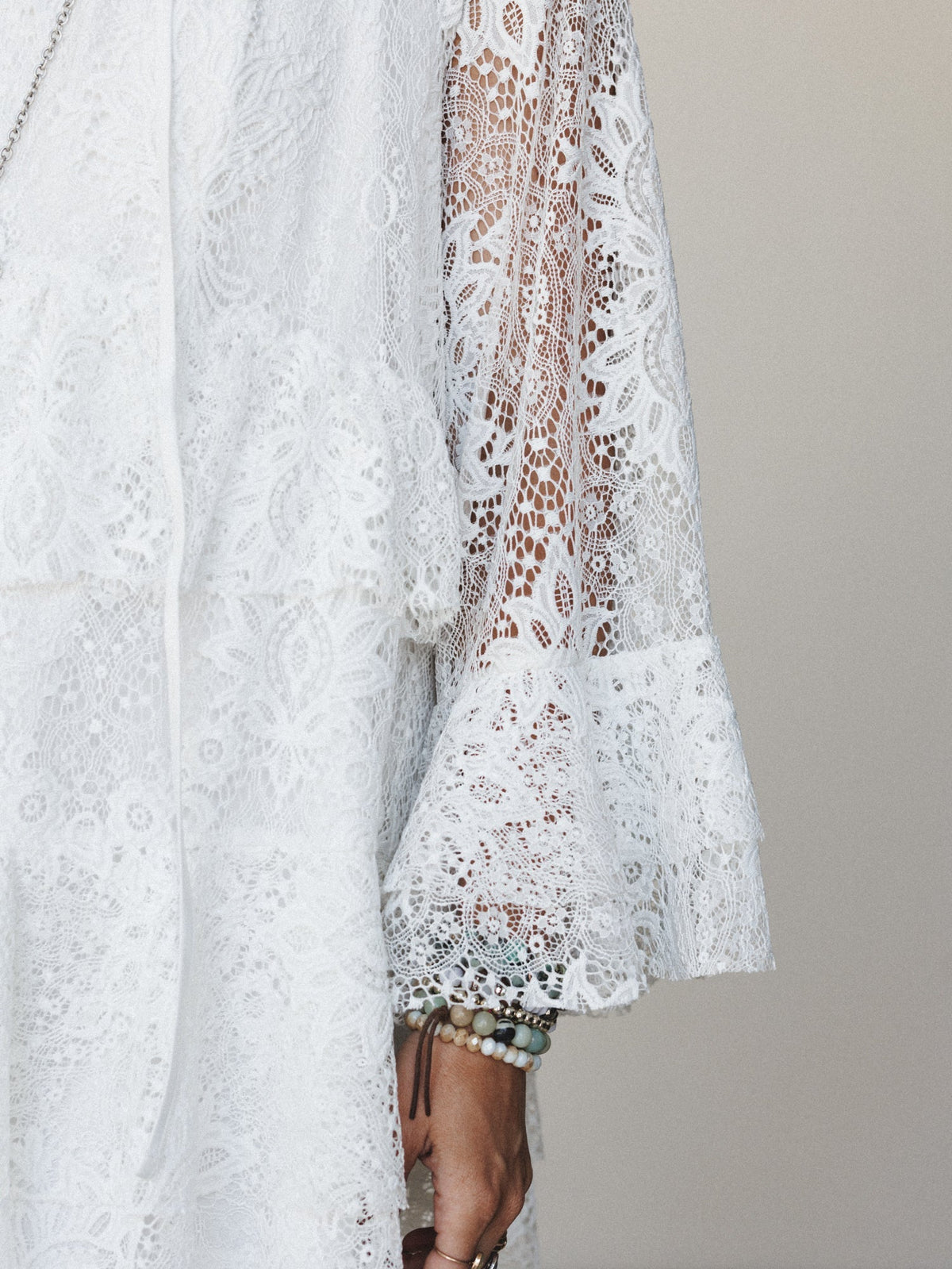 Ocean Rodeo Lace Dress - Off White