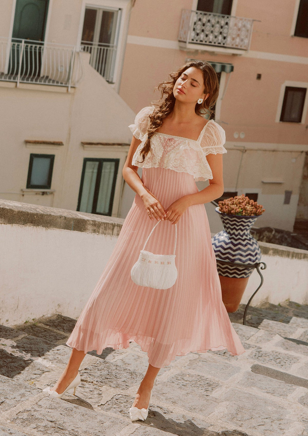 Honeyed Peach Bloom Dress