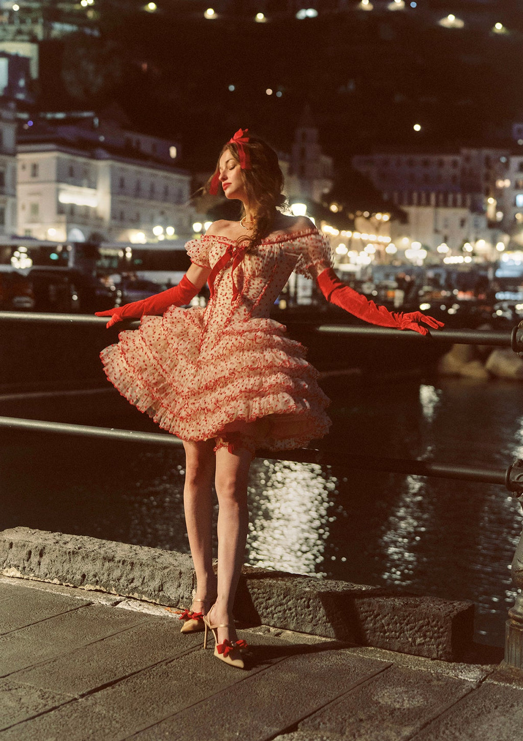 Crimson Velvet Waltz Dress