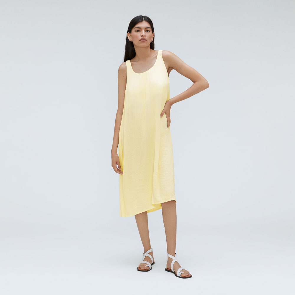 The Naia? Ripple Tank Dress | Pastel Yellow