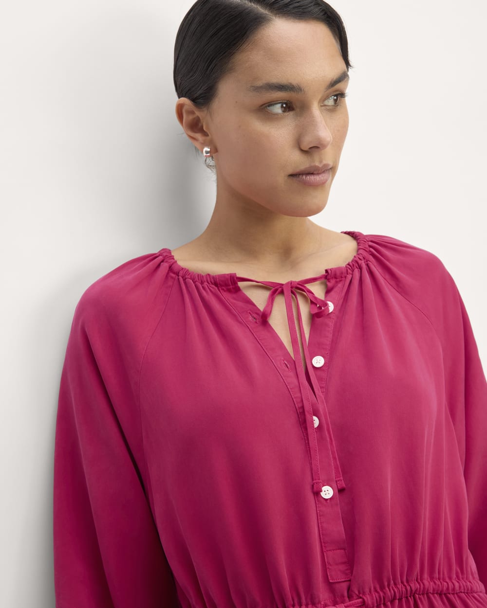 The TENCEL? Gathered Maxi Dress | Red Currant