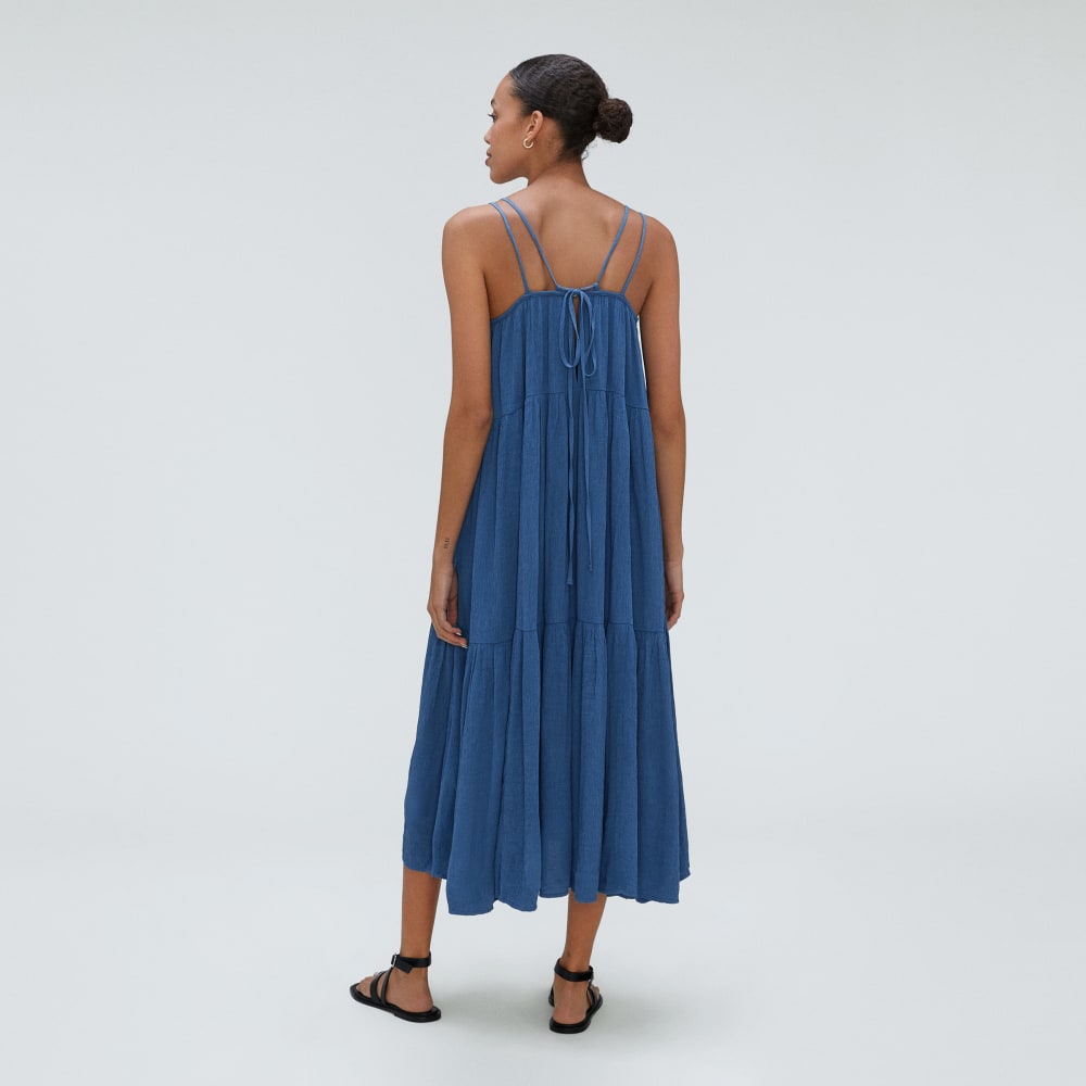 The Naiaåä? Ripple Tiered Maxi Dress | Deep Blue