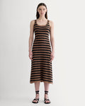 The Crochet Knit Tank Dress | Mocha / Black