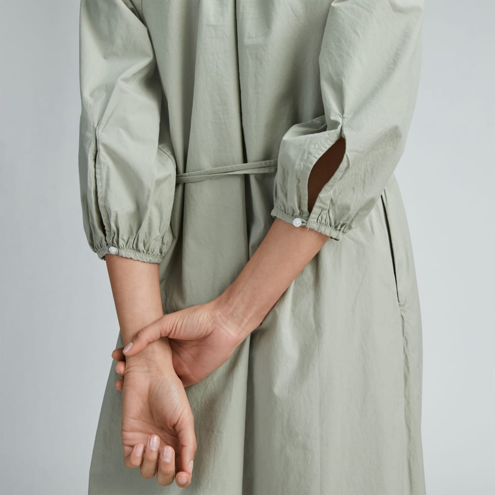 The Raglan Sleeve Poplin Dress | Seagrass