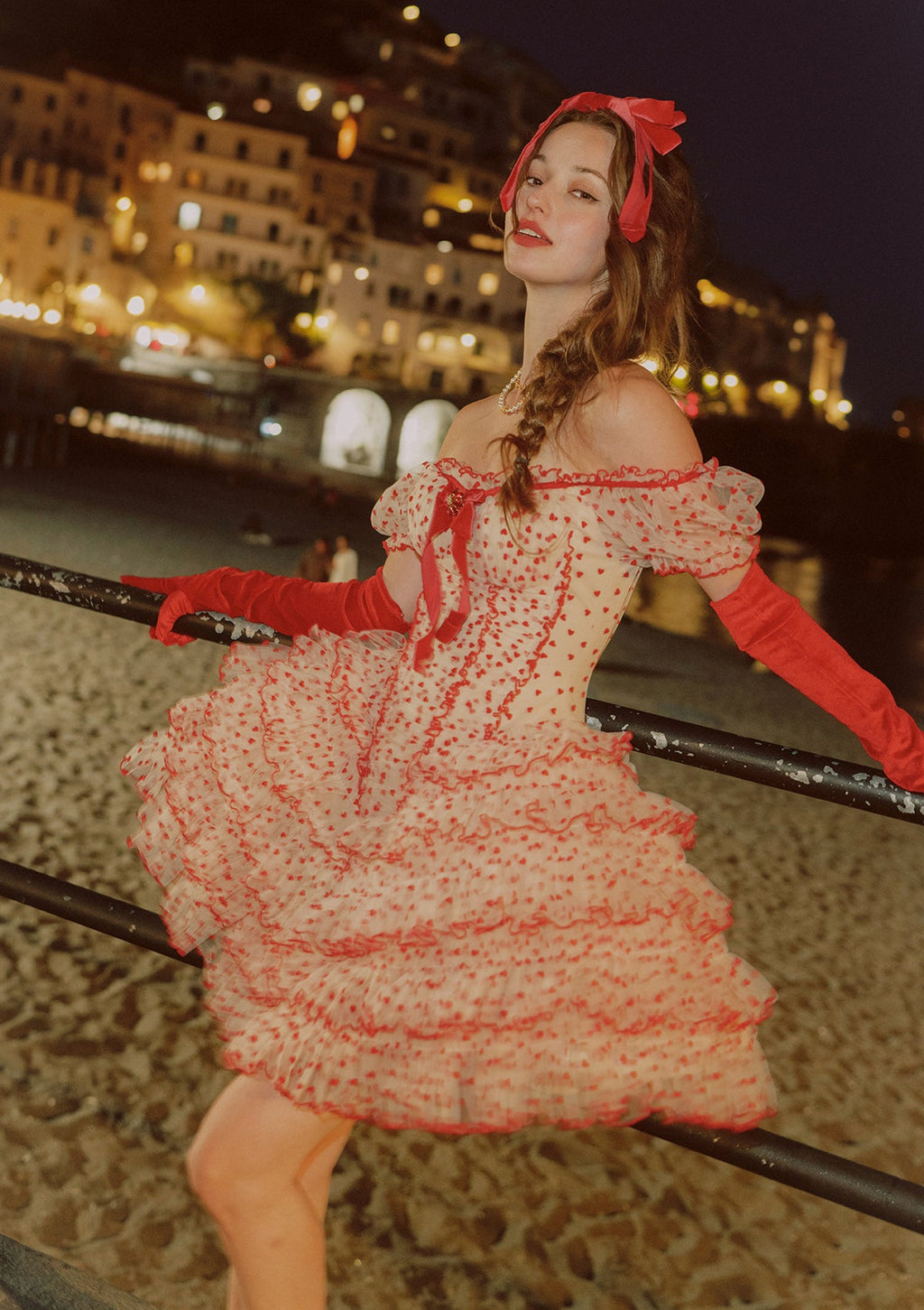 Crimson Velvet Waltz Dress