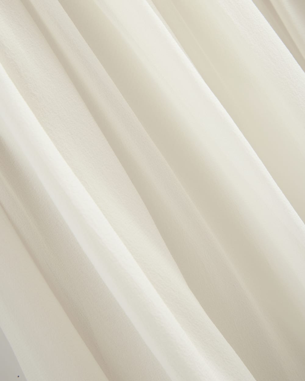 Twisted Pleated Mini Dress in Silk Georgette | Bone