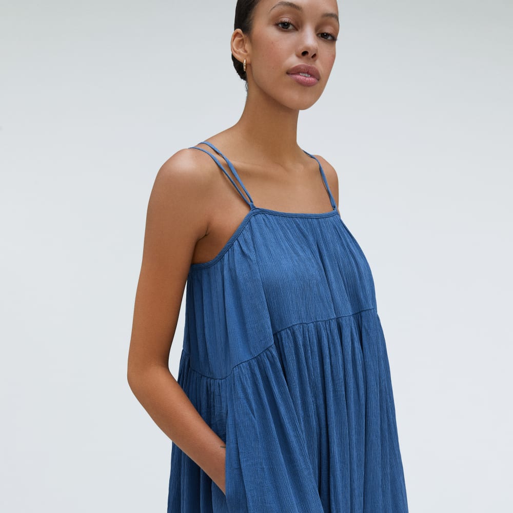 The Naiaåä? Ripple Tiered Maxi Dress | Deep Blue