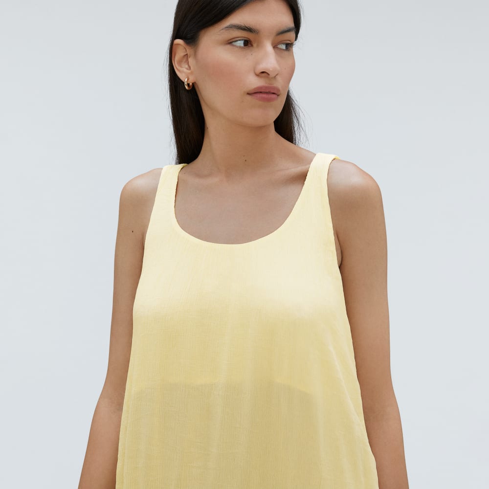 The Naia? Ripple Tank Dress | Pastel Yellow