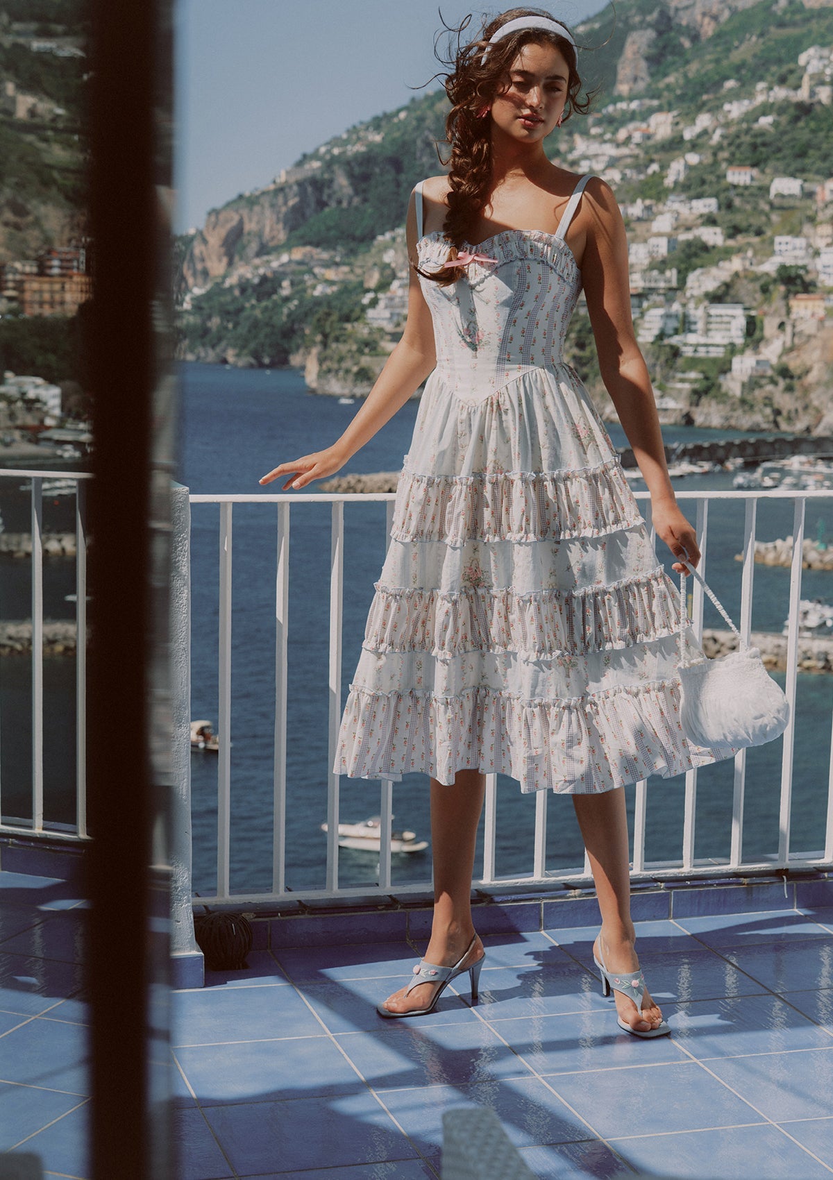 Girl in Blue Wind Dress