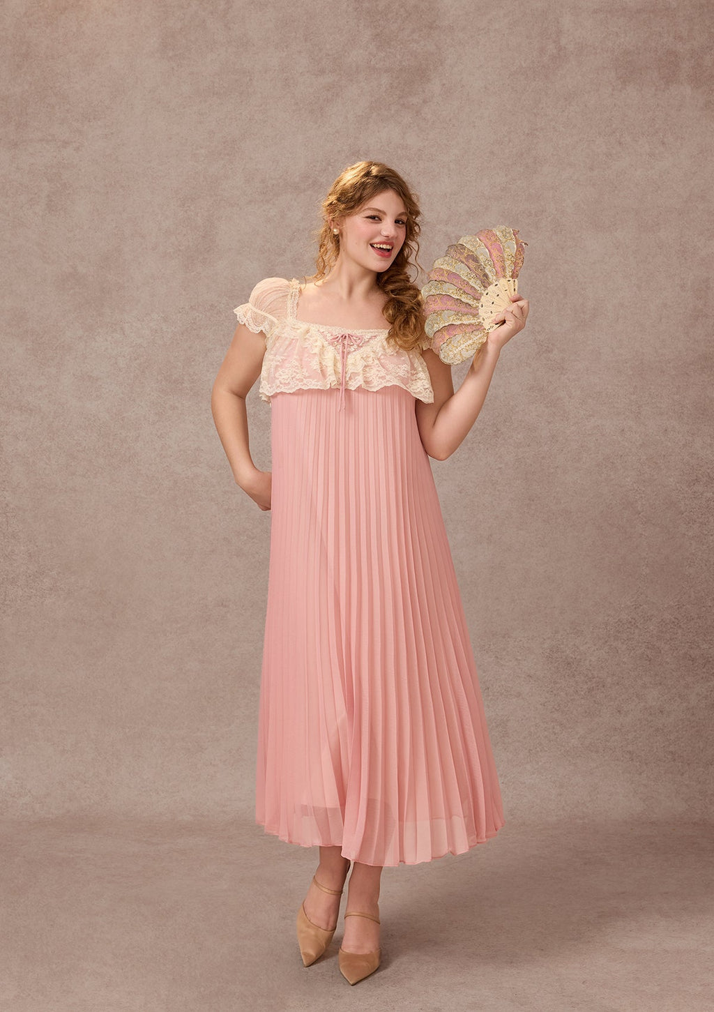 Curve&Plus Honeyed Peach Bloom Dress