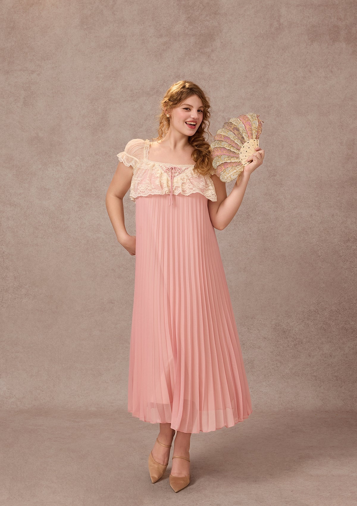 Curve&Plus Honeyed Peach Bloom Dress