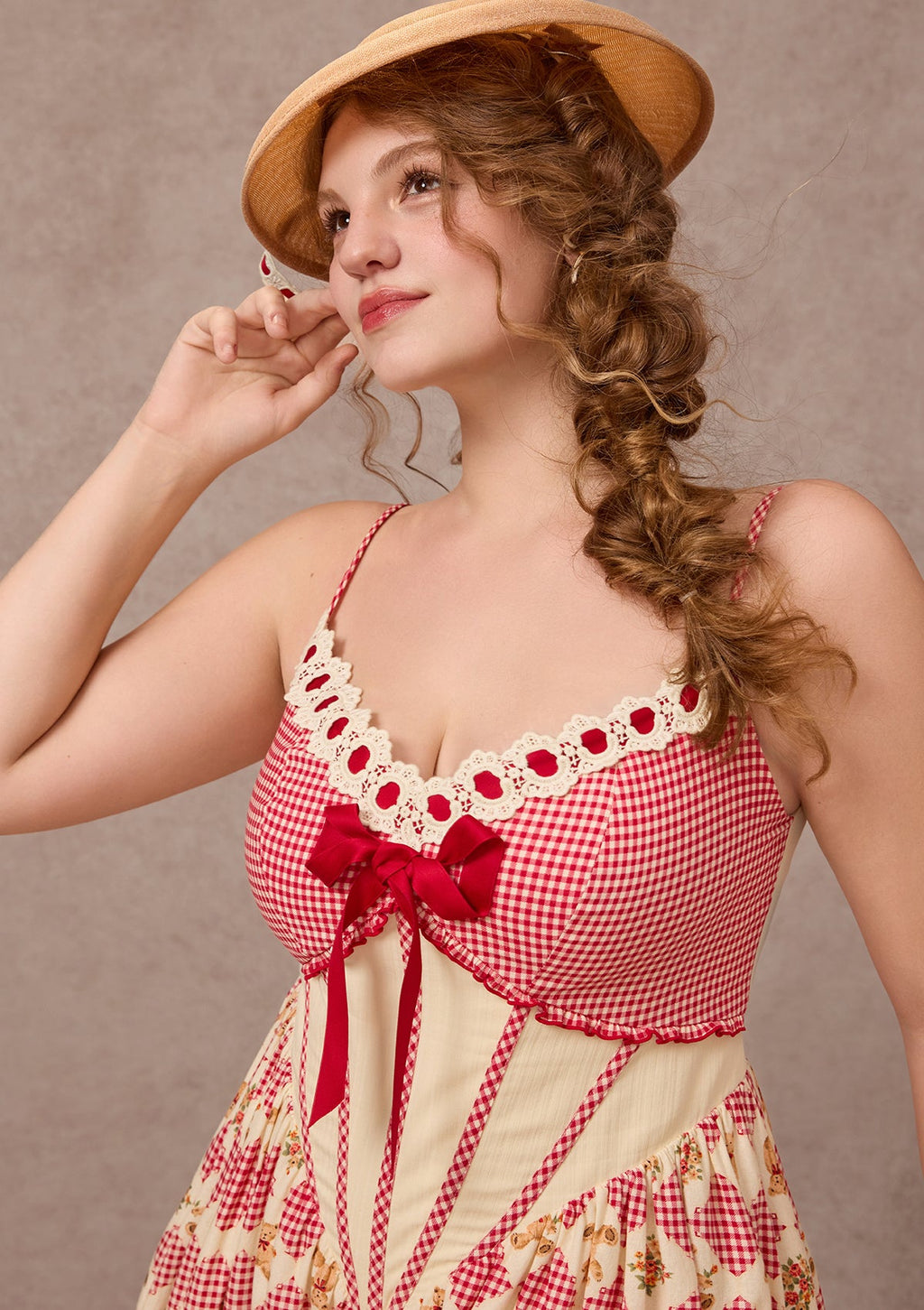 Curve&Plus Picnic with Teddy Dress(Long)