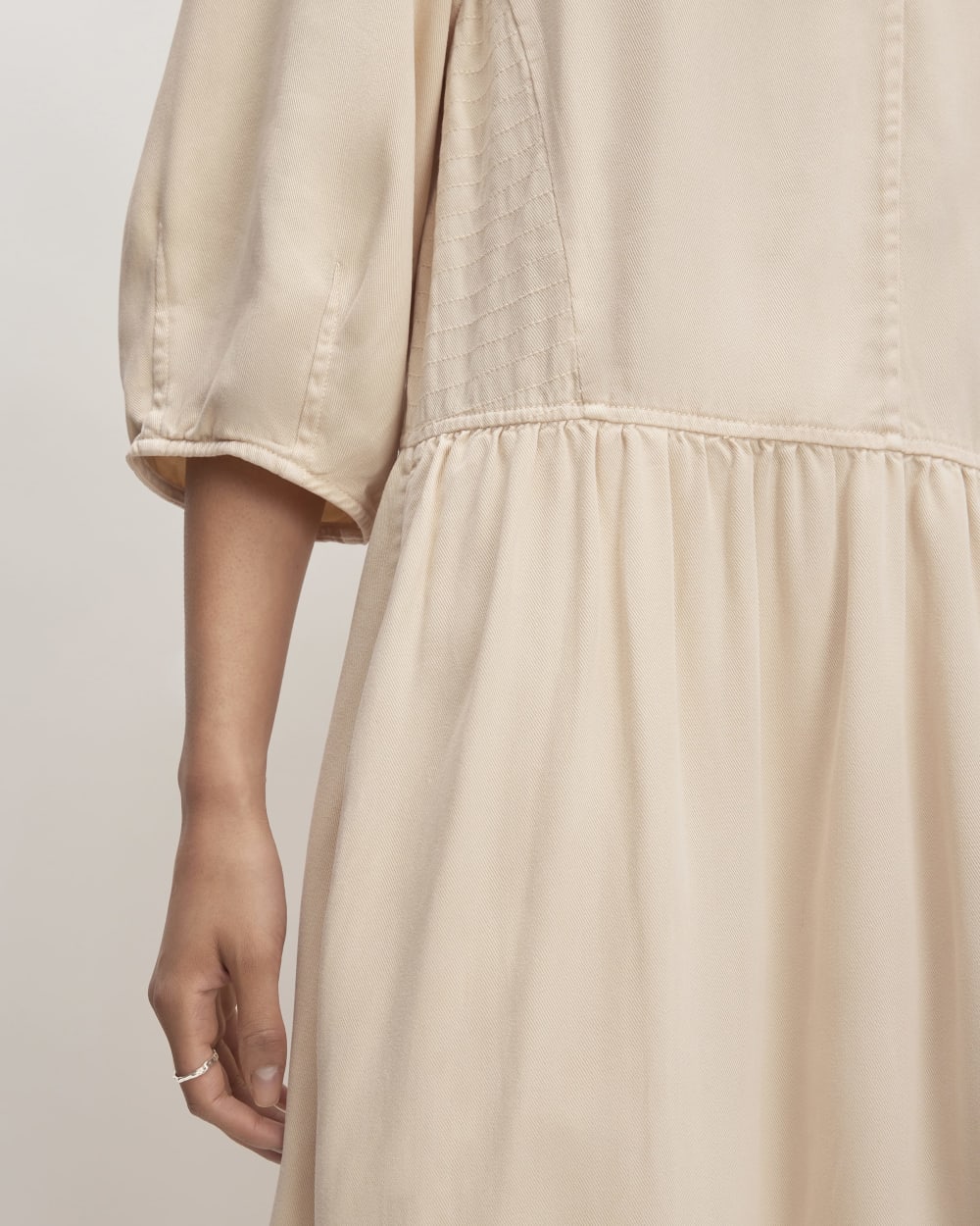 The TENCELåä? Puff-Sleeve Dress | Whisper Pink