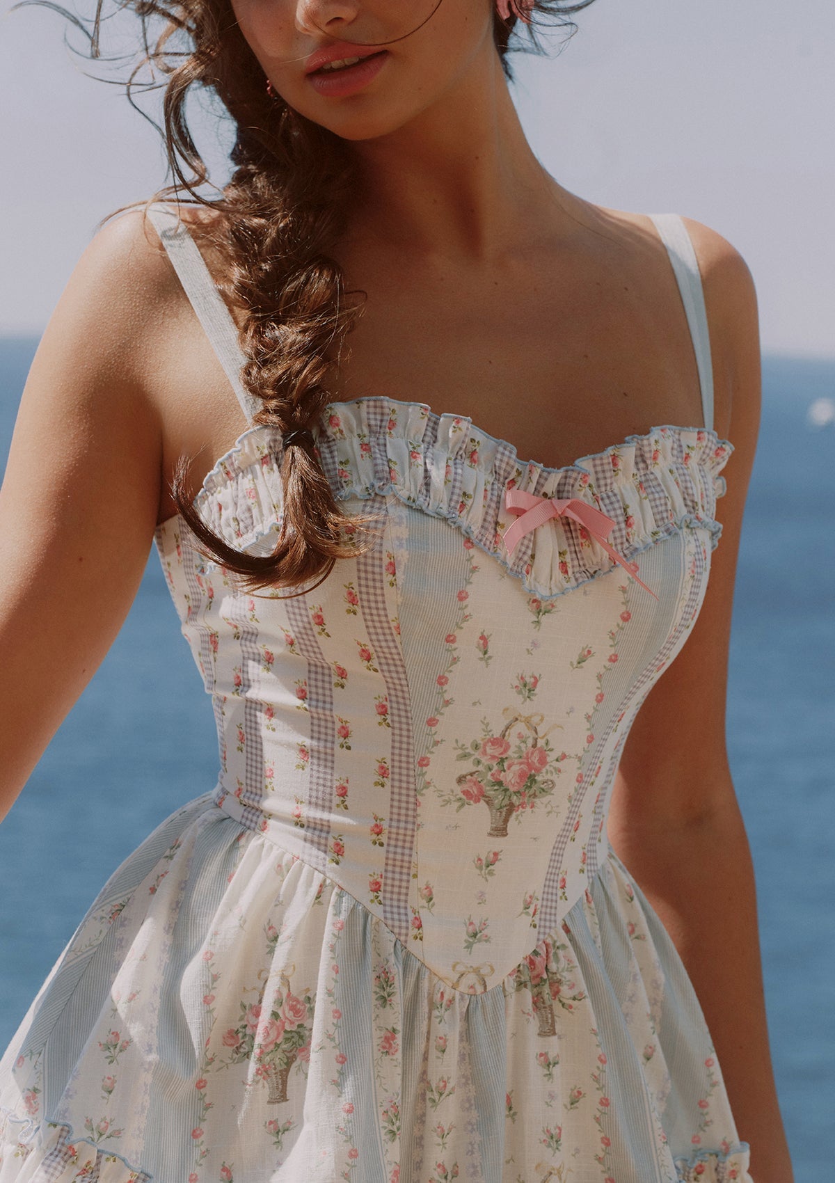 Girl in Blue Wind Dress