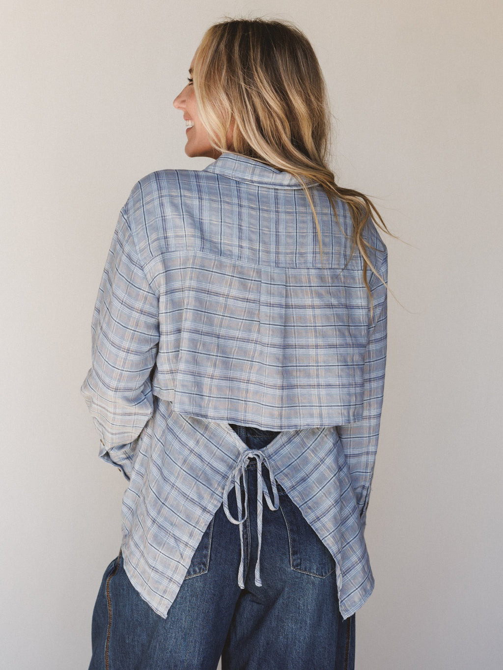 Perfectly Prairie Blouse - Gray Blue